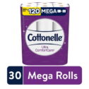 Cottonelle Ultra ComfortCare Soft Toilet Paper, 30 Mega Rolls, 268 Sheets per Roll (8,040 Total)