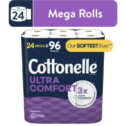Cottonelle Ultra Comfort Toilet Paper, 24 Mega Rolls