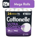 Cottonelle Ultra Comfort Toilet Paper, 24 Mega Rolls, 268 Sheets per Roll (6,432 Total)