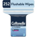 Cottonelle Ultra Fresh Flushable Wipes, 1 Resealable Bag, 252 Wipes per Pack (252 Total)