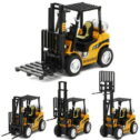 Crane Lift Truck Warehouse Forklift Alloy Model with Light Sound, Can Lift Children's Toys, Toy Car