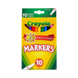 Crayola Classic Kid’s Markers, Fine Point, Assorted, 10/Pack (58-7726) on Sale At Staples
