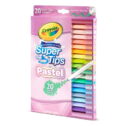 Crayola Supertips Pastel Markers (20ct), Kids Stocking Stuffers, Nontoxic Washable Markers, Holiday Gift for Kids, Ages 4+