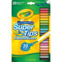 Crayola Super Tips Washable Markers for Kids, 20 Ct, Kids Stocking Stuffers, Arts & Crafts, Classroom Must Haves