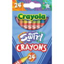 Crayola Swirl Crayons, 24 Ct, Multicolor Crayons, Back to School Supplies for Kids, Classroom Supplies