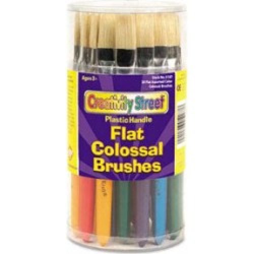 Creativity Street Colossal Brush, Natural Bristle, Flat, 30/Set (Ckc5167)