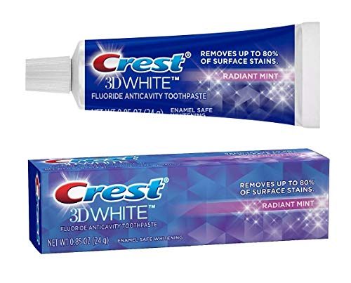 Crest 3D White Vivid Fluoride Anticavity Toothpaste-Radiant Mint-0.85 oz, 3 pk