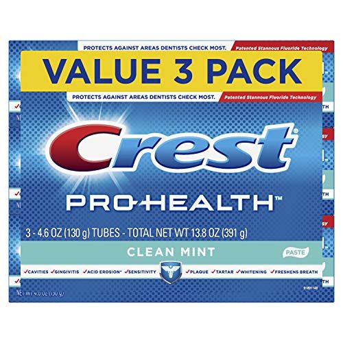 Crest Pro-Health Smooth Formula Toothpaste, Clean Mint, 4.6 oz, 3 Count (Packaging May Vary)