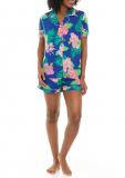 Crown & Ivy™ Short Sleeve Notch Pajama Set on Sale At Belk