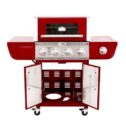 Cuisinart Red Four Burner Dual Fuel Gas Grill