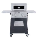 Cuisinart Two Burner Propane Gas Grill with Stainless Foldable Side Tables