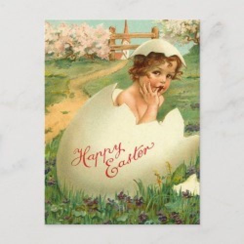 Custom Easter Postcard - Vintage Easter Egg Postcard 8 postcards.
