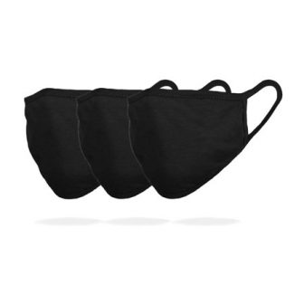 DALIX 3 Pack Premium Cotton Mask Reuseable Washable in Black Made in...