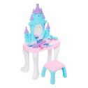 Dash Toyz Pink & Blue Snow Castle Themed Kids Light-Up Sound Vanity Set W/Chair