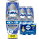 Dawn EZ-Squeeze Platinum Dishwashing Liquid Dish Soap (3 at 18 oz each) + Dawn Non-Scratch Scrubber Sponge (2 count), Refreshing...