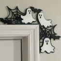 Deals of the Day!Ympuoqn Halloween Decorations indoor Outdoor on Clearance,Scene Decoration With Iron Door Hanging Corners, Halloween Pumpkin, And Ghost...