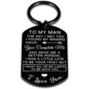 DEFNES® Valentines Day Gifts for Men, To My Man Keychain Anniversary for Him Husband Gifts from Wife Birthday Gifts for...