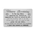 Degasken Boyfriend Birthday Card for Him, Happy Birthday Gifts for Men Guy, Metal Wallet Card