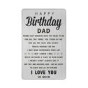 DEGASKEN Dad Birthday Card from Daughter Son, Unique Father Birthday Gifts for Him, Metal Wallet Card