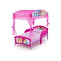 Delta Children Disney Princess Plastic Toddler Canopy Bed, Pink
