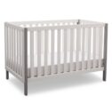 Delta Children Milo 3-in-1 Convertible Crib, Bianca White with Grey