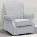 Delta Children Oakley Nursery Glider Swivel Rocker Chair, Dolphin Grey Velvet