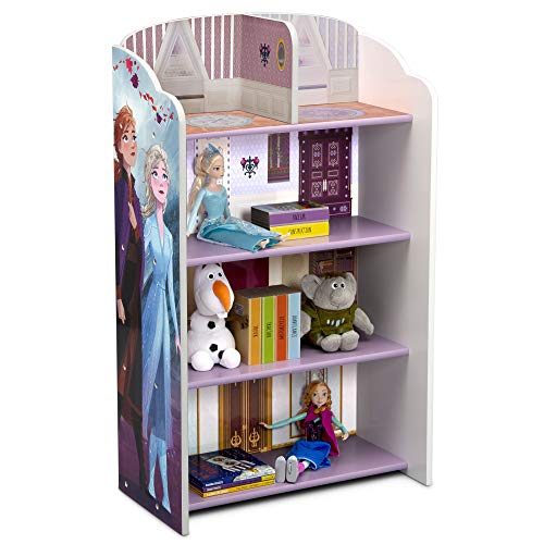 Delta Children Wooden Playhouse 4-Shelf Bookcase for Kids - Greenguard Gold Certified, Frozen II
