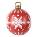 Dengmore 21.6 Inch Outdoor Christmas Ornaments Inflatable Decorated Ball PVC Giant Xmas Ball Indoor Outdoor Holiday Yard Lawn Porch Decor...