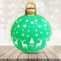 Dengmore 23.6 In Outdoor Christmas Inflatable Ball Giant Christmas Decorated Plastic Ball Christmas Tree Decorations Party Holiday Ornament for Garden...