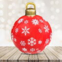 Dengmore 23.6 In Outdoor Christmas Inflatable Ball Giant Christmas Decorated Plastic Ball Christmas Tree Decorations Party Holiday Ornament for Garden...