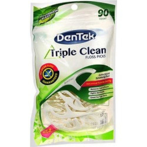 Dentek Triple Clean Floss Picks Fresh Mint 90 each by Dentek