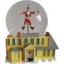 Department 56 National Lampoon s Christmas Vacation Santa Clark and The Griswold House Sculpted Water Globe Waterball 5.25 Inch Multicolor