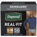 Depend Real Fit Briefs for Men - Small/Medium - 56 Count - Gray