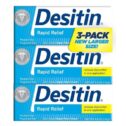Desitin Rapid Relief Diaper Rash Cream, 4.8 Ounce, (Pack of 3)