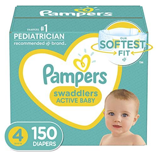 Diapers Size 4, 150 Count - Pampers Swaddlers Disposable Baby Diapers, (Packaging May Vary)
