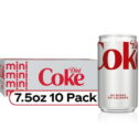 Diet Coke Diet Cola Soda Fridge Pack, 7.5 fl oz Mini Cans, 10 Pack
