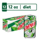 Diet Mountain Dew Citrus Soda Pop, 12 fl oz, 12 Pack Cans