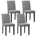 Dining Chair Set of 4 Elegant Design Modern Fabric Upholstered Dining Chair For Dining Room