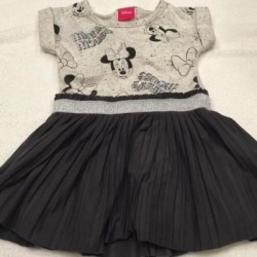 Disney Dresses | Disney 2t Black White Silver Sparkly Blouson Dress Very Good Condition Sequins | Color: Black/Gray | Size:...
