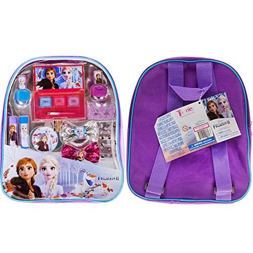 Disney Frozen 2 - Townley Girl Cosmetic Backpack Set for Kids and Girls Perfect for Parties, Sleepovers and Makeovers