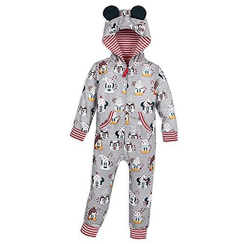 Disney Mickey Mouse and Friends Holiday One-Piece Pajama for Kids, Size 2