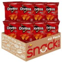 Doritos Nacho Cheese Flavored Tortilla Chips Snacks, 1 oz Bags, 40 Count Multipack