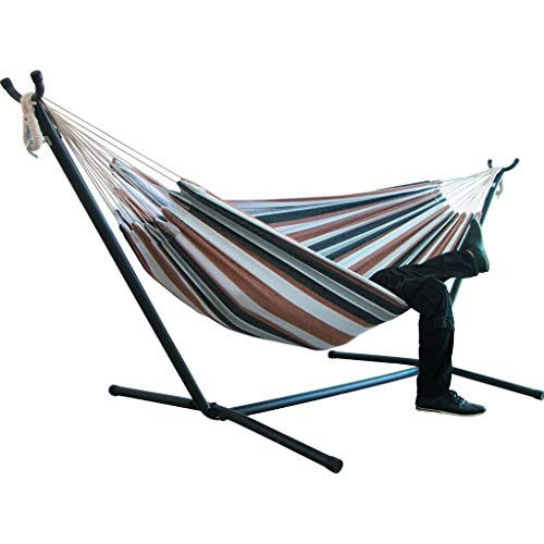 Double Hammock Indoor Comfort Durability Yard Striped Hanging Chair Large Chair Hammocks Perfect for Patio, Camping Indoor Outdoor (D, 78.7...