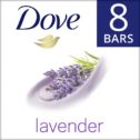 Dove Beauty Bar Relaxing Lavender More Moisturizing Than Bar Soap, 3.75 oz, 8 Bars