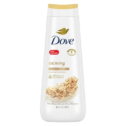 Dove Calming Long Lasting Gentle Women's Body Wash All Skin Type, Oatmeal and Rice Milk, 20 fl oz