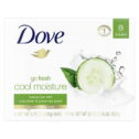 Dove Cool Moisturizing Gentle Women's Beauty Bar Soap, Cucumber and Green Tea, 3.75 oz (8 Bars)
