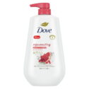 Dove Rejuvenating Long Lasting Gentle Women's Body Wash, Pomegranate and Hibiscus, 30.6 fl oz
