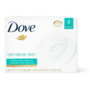 Dove Sensitive Skin Gentle Beauty Bar Soap, Unscented, 3.75 oz (8 Bars)