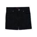 Dreamstar Girls' Solid Twill Shorts - black, 8 (Big Girls)