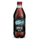 Dr Pepper Zero Sugar Cherry Cola Soda Pop, 20 fl oz, Bottle